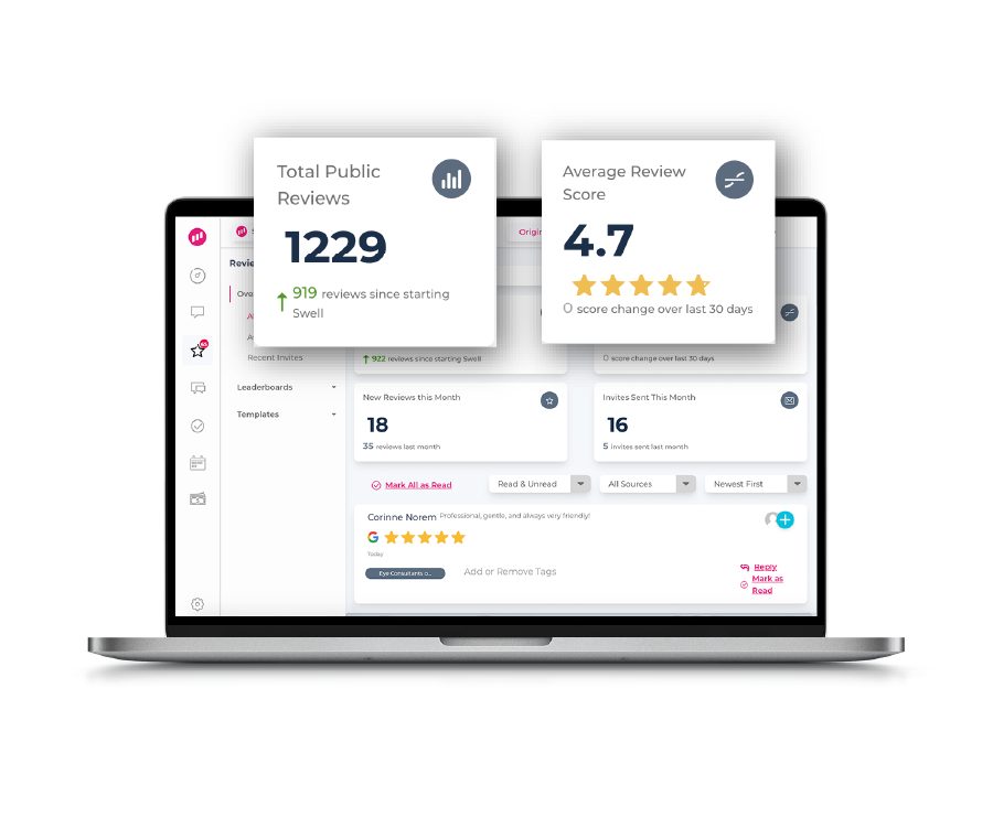 Reviews feature mock